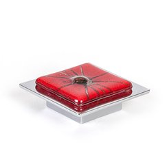 Radiants 5/8 Inch Center to Center Red Polished Chrome Cabinet Pull Radiants 5/8 Inch Center to Center Red Polished Chrome Cabinet Pull