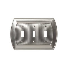 Allison Three Toggle Wall Plate Satin Nickel Allison Three Toggle Wall Plate Satin Nickel