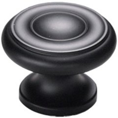 Colonial 1-1/2 Inch Diameter Flat Black Cabinet Knob Colonial 1-1/2 Inch Diameter Flat Black Cabinet Knob