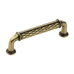 Padma 3-3/4 Inch Center to Center Distressed Brass Cabinet Pull Padma 3-3/4 Inch Center to Center Distressed Brass Cabinet Pull