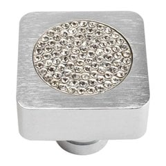 Boutique Crystal 1 Inch Diameter Matte Chrome Cabinet Knob Boutique Crystal 1 Inch Diameter Matte Chrome Cabinet Knob