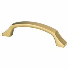 Century Edge Pull 3-3/4 inch Center to Center Modern Brushed Gold Century Edge Pull 3-3/4 inch Center to Center Modern Brushed Gold