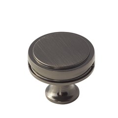 Oberon 1-3/8 Inch Diameter Gunmetal Cabinet Knob Oberon 1-3/8 Inch Diameter Gunmetal Cabinet Knob