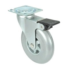Industrial Caster with Swivel and Brake - Grey Industrial Caster with Swivel and Brake - Grey