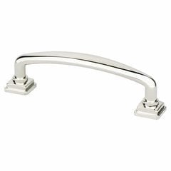 Tailored Traditional Pull 3-3/4 inch Center to Center Polished Nickel Tailored Traditional Pull 3-3/4 inch Center to Center Polished Nickel