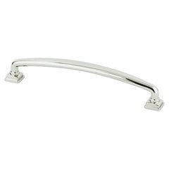 Tailored Traditional Pull 6-5/16 inch Center to Center Polished Nickel Tailored Traditional Pull 6-5/16 inch Center to Center Polished Nickel