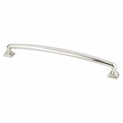 Tailored Traditional Pull 8-13/16 inch Center to Center Polished Nickel Tailored Traditional Pull 8-13/16 inch Center to Center Polished Nickel