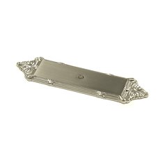 Georgian 3-3/4 Inch Center to Center Matte Satin Nickel Back-plate Georgian 3-3/4 Inch Center to Center Matte Satin Nickel Back-plate