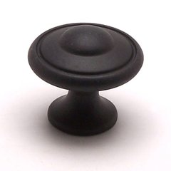 Euro Traditions 1-3/16 Inch Diameter Matte Black Cabinet Knob Euro Traditions 1-3/16 Inch Diameter Matte Black Cabinet Knob