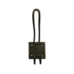 Square-Back Double Hook 6-1/2" L X 2-1/4" W - Antique Brass Square-Back Double Hook 6-1/2" L X 2-1/4" W - Antique Brass