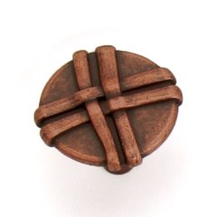 Lineage 1-3/8 Inch Diameter Antique Copper Cabinet Knob Lineage 1-3/8 Inch Diameter Antique Copper Cabinet Knob