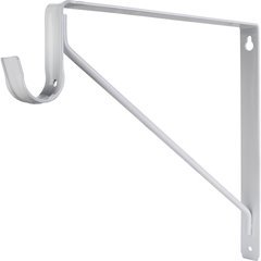 Shelf & Rod Support Bracket for 1516 Series Closet Rod - White Shelf & Rod Support Bracket for 1516 Series Closet Rod - White
