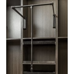 25-1/2 - 35 Inch Soft Close Expanding Wardrobe Lift - Black Powder Coat 25-1/2 - 35 Inch Soft Close Expanding Wardrobe Lift - Black Powder Coat