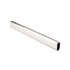 1.0 mm x 8 Foot Long Oval Steel Closet Rod - Satin Nickel 1.0 mm x 8 Foot Long Oval Steel Closet Rod - Satin Nickel
