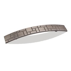 Breighton 5-1/16 Inch Center to Center Bright Nickel Brushed with Dull Lacquer Cabinet Pull Breighton 5-1/16 Inch Center to Center Bright Nickel Brushed with Dull Lacquer Cabinet Pull