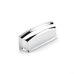 Menlo Park 3-1/2 Inch Center to Center Polished Chrome Cabinet Cup Pull Menlo Park 3-1/2 Inch Center to Center Polished Chrome Cabinet Cup Pull
