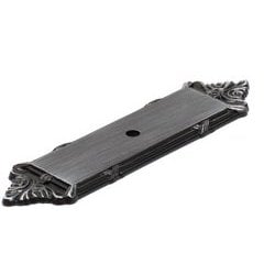 Georgian 3-3/4 Inch Center to Center Antique Pewter Back-plate Georgian 3-3/4 Inch Center to Center Antique Pewter Back-plate