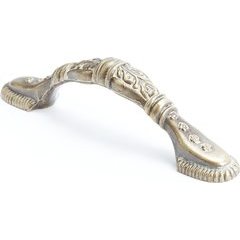 Baroque 3 Inch Center to Center Antique Latte Glaze Cabinet Pull Baroque 3 Inch Center to Center Antique Latte Glaze Cabinet Pull