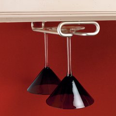 Single Stemware Holder 16" D- Satin Nickel Single Stemware Holder 16" D- Satin Nickel