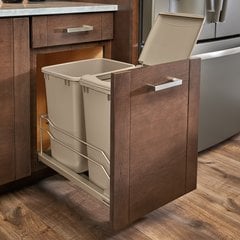 53WC Double Trash Pullout 35 Quart Champagne 53WC Double Trash Pullout 35 Quart Champagne