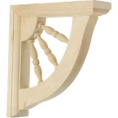 Andrea 1.5"W x 7"D x 7"H Countertop Bracket - Rubberwood Andrea 1.5"W x 7"D x 7"H Countertop Bracket - Rubberwood