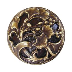 Floral 1-3/8 Inch Diameter Antique Brass Cabinet Knob Floral 1-3/8 Inch Diameter Antique Brass Cabinet Knob