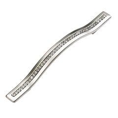 SkyeVale 5-1/16 Inch Center to Center Satin Nickel With Crystals Cabinet Pull SkyeVale 5-1/16 Inch Center to Center Satin Nickel With Crystals Cabinet Pull