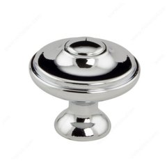 Art Deco 1-3/16 Inch Diameter Chrome Cabinet Knob Art Deco 1-3/16 Inch Diameter Chrome Cabinet Knob