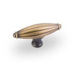 Glenmore 2-15/16 Inch Diameter Antique Brushed Satin Brass Cabinet Knob Glenmore 2-15/16 Inch Diameter Antique Brushed Satin Brass Cabinet Knob