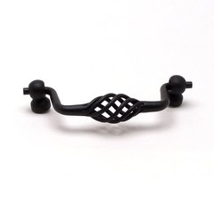 Provence 3-3/4 Inch Center to Center Black Cabinet Bail Pull Provence 3-3/4 Inch Center to Center Black Cabinet Bail Pull
