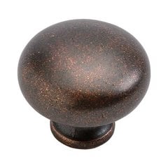 Cottage 1-1/4 Inch Diameter Dark Antique Copper Cabinet Knob Cottage 1-1/4 Inch Diameter Dark Antique Copper Cabinet Knob