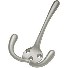 Utility and Elegance Hook 3/4 inch Center to Center Satin Silver Cloud Utility and Elegance Hook 3/4 inch Center to Center Satin Silver Cloud