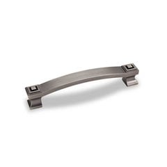 Delmar 5-1/16 Inch Center to Center Brushed Pewter Cabinet Pull Delmar 5-1/16 Inch Center to Center Brushed Pewter Cabinet Pull