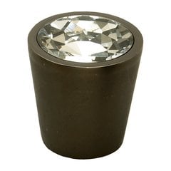 Fire 1-1/16 Inch Diameter Clear Crystal/Bronze Cabinet Knob Fire 1-1/16 Inch Diameter Clear Crystal/Bronze Cabinet Knob