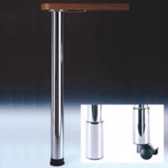 Zoom Table Leg Brushed Steel 34-1/4" H Zoom Table Leg Brushed Steel 34-1/4" H