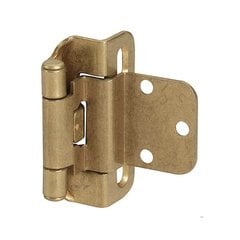 Partial Wrap 3/8 inch Inset Hinge Burnished Brass - Per Pair Partial Wrap 3/8 inch Inset Hinge Burnished Brass - Per Pair