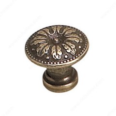Louis XV 11/16 Inch Diameter Burnished Brass Cabinet Knob Louis XV 11/16 Inch Diameter Burnished Brass Cabinet Knob