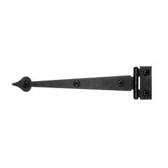 Smooth Iron Flush Strap Hinge 6-1/2" Long Black Iron-Pair Smooth Iron Flush Strap Hinge 6-1/2" Long Black Iron-Pair