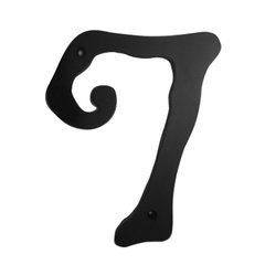 Large Scroll House Number Seven Matte Black Large Scroll House Number Seven Matte Black