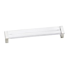 Positano 6-5/16 Inch Center to Center Satin Nickel/Clear Cabinet Pull Positano 6-5/16 Inch Center to Center Satin Nickel/Clear Cabinet Pull
