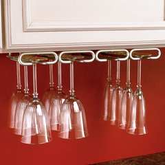 Quad Stemware Holder 11" D - Satin Nickel Quad Stemware Holder 11" D - Satin Nickel