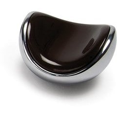 Neon 1-9/16 x 1-1/2 Inch Diameter Cabinet Knob - Brown with Polished Chrome Base Neon 1-9/16 x 1-1/2 Inch Diameter Cabinet Knob - Brown with Polished Chrome Base