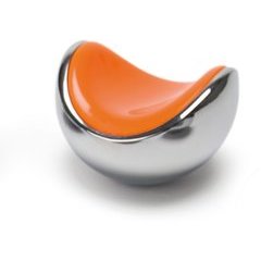 Neon 1-9/16 x 1-1/2 Inch Diameter Cabinet Knob - Orange with Polished Chrome Base Neon 1-9/16 x 1-1/2 Inch Diameter Cabinet Knob - Orange with Polished Chrome Base