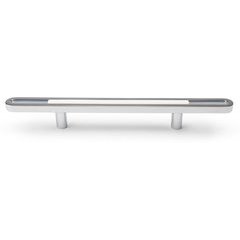 Neon 3-3/4 Inch Center to Center Cabinet Pull - White with Polished Chrome Base Neon 3-3/4 Inch Center to Center Cabinet Pull - White with Polished Chrome Base