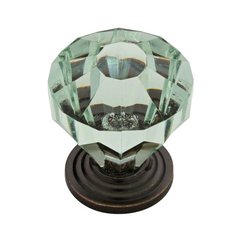 Design Facets 1-1/4 Inch Diameter Statuary Bronze & Celadon Cabinet Knob Design Facets 1-1/4 Inch Diameter Statuary Bronze & Celadon Cabinet Knob