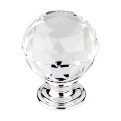 Crystal 1-3/8 Inch Diameter Clear Crystal Cabinet Knob Crystal 1-3/8 Inch Diameter Clear Crystal Cabinet Knob