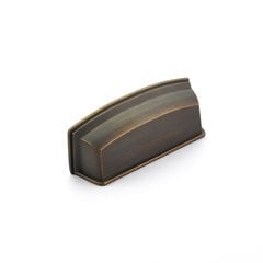 Menlo Park 3-1/2 Inch Center to Center Ancient Bronze Cabinet Cup Pull Menlo Park 3-1/2 Inch Center to Center Ancient Bronze Cabinet Cup Pull