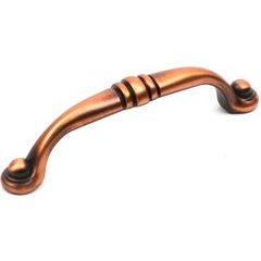 Lisbon 3-3/4 Inch Center to Center Brushed Antique Copper Cabinet Pull Lisbon 3-3/4 Inch Center to Center Brushed Antique Copper Cabinet Pull
