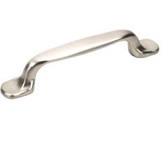 Lisbon 3-3/4 Inch Center to Center Satin Nickel Cabinet Pull Lisbon 3-3/4 Inch Center to Center Satin Nickel Cabinet Pull