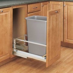 Single Trash Pullout 50 Quart-Silver Single Trash Pullout 50 Quart-Silver